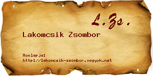 Lakomcsik Zsombor névjegykártya